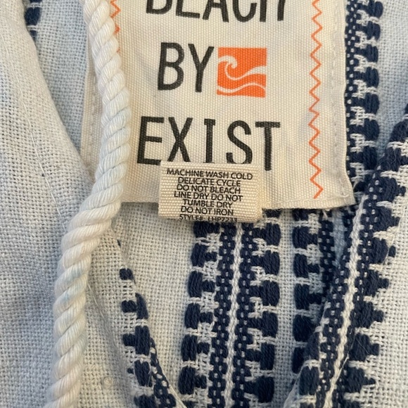 Beach by Exist Hooded Pullover Long sleeve Blue Tie Dye Size M - Picture 3 of 8